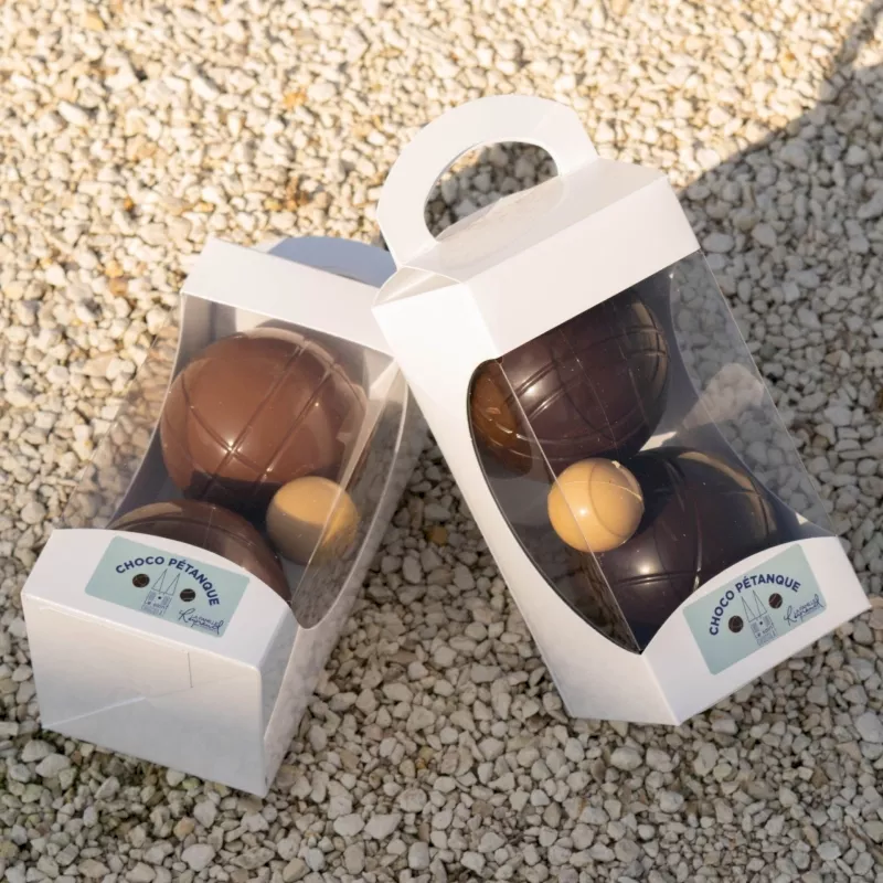 Boules de pétanque en chocolat