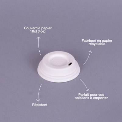 Couvercle en papier 4Oz (10cl)