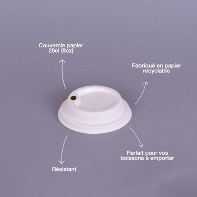 Couvercle en papier 8oz (25 cl)