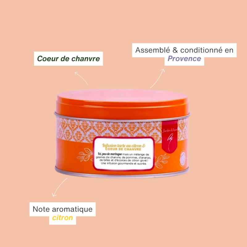 Infusion Tarte au citron & Cœur de chanvre