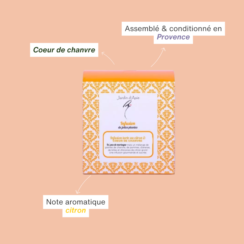 Infusion Tarte au citron & Cœur de chanvre