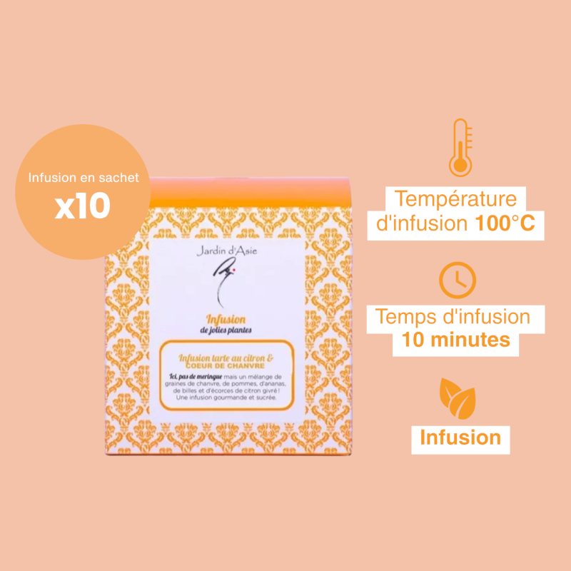 Infusion Tarte au citron & Cœur de chanvre