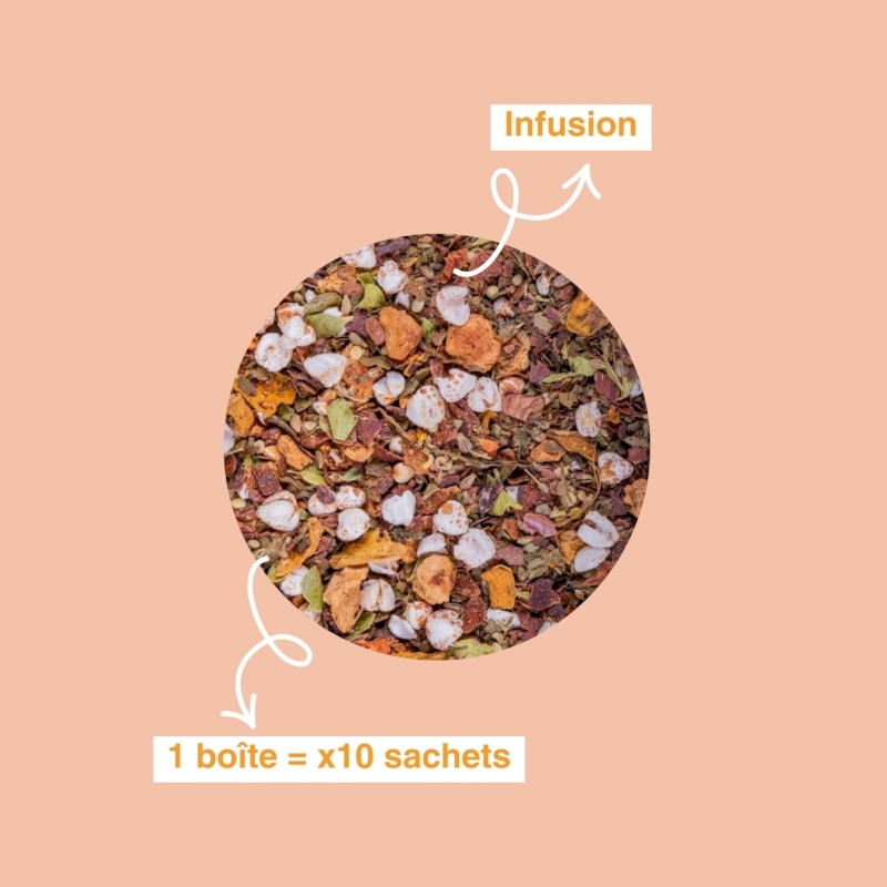 Infusion cacao, curcuma & Cœur de chanvre