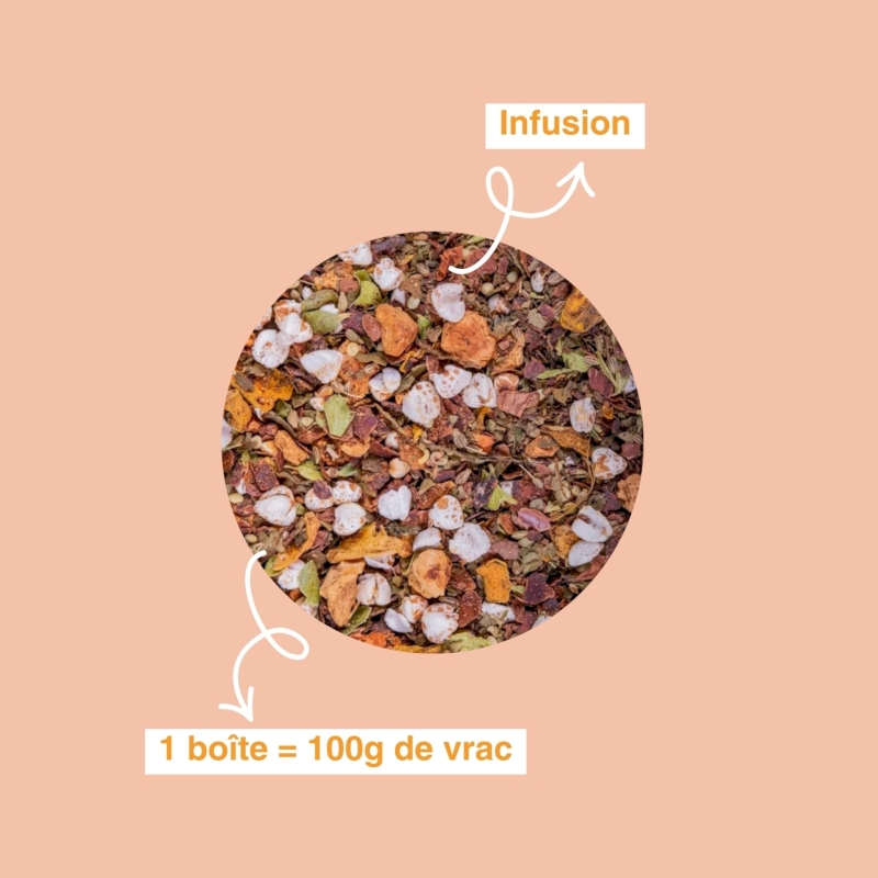 Infusion cacao, curcuma & Cœur de chanvre