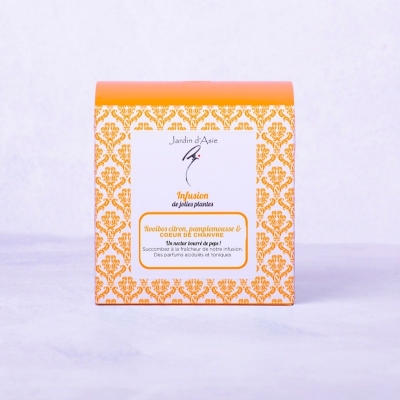 Infusion rooibos citron, pamplemousse & Cœur de chanvre Infusion rooibos citron, pamplemousse & Cœur de chanvre