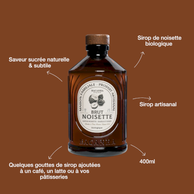 Sirop de noisette bio