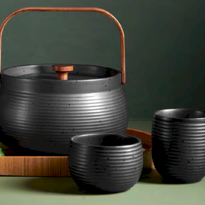 Boîte à thé Japandi