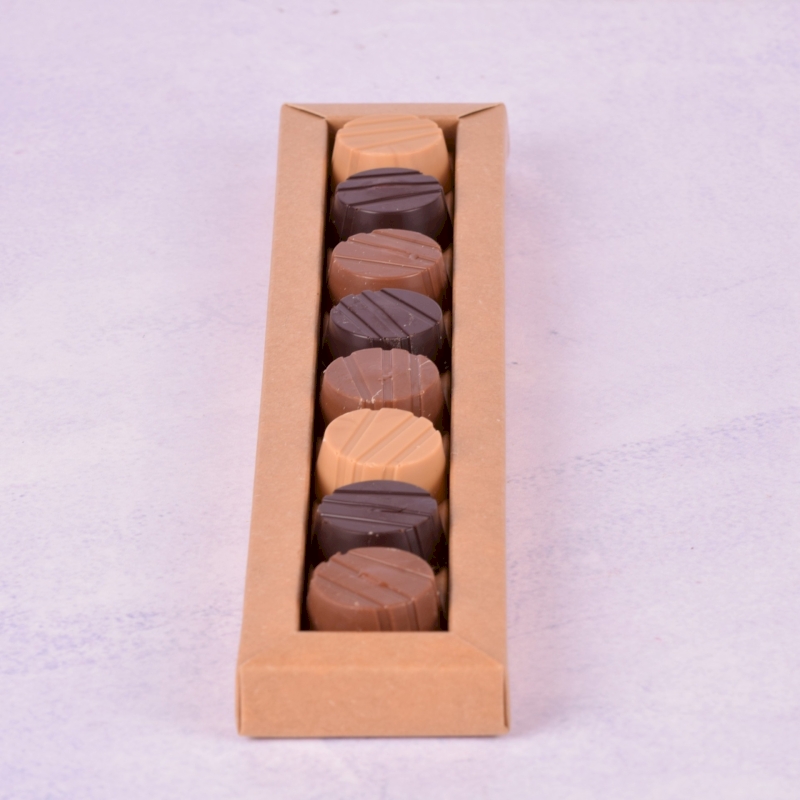 Coffret 8 coeurs noisette